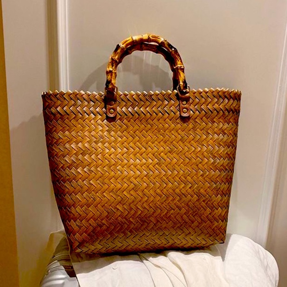 Bamboo handle bag